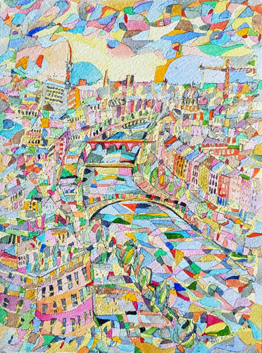 Liffey Bridges Watercolour Painting by Ross Eccles Artist 2022